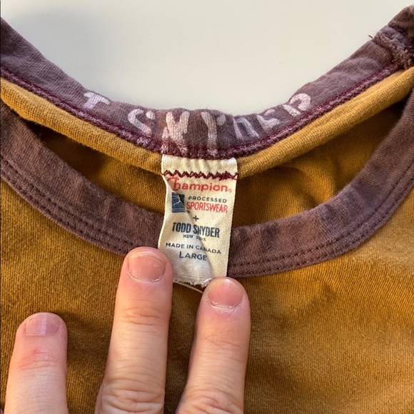 Men's Todd Snyder for Champion Large Ringer T Shirt - Picture 3 of 5